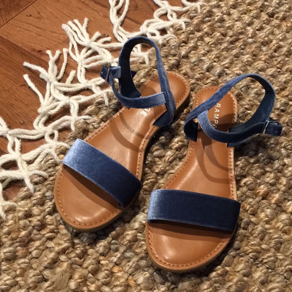 Rampage Shoes - Blue Velvet Sandals